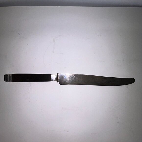 French Paris Silverplate RARE Ebony Two-Piece Carving Set Fork w/ Stand & Knife - Picture 12 of 16